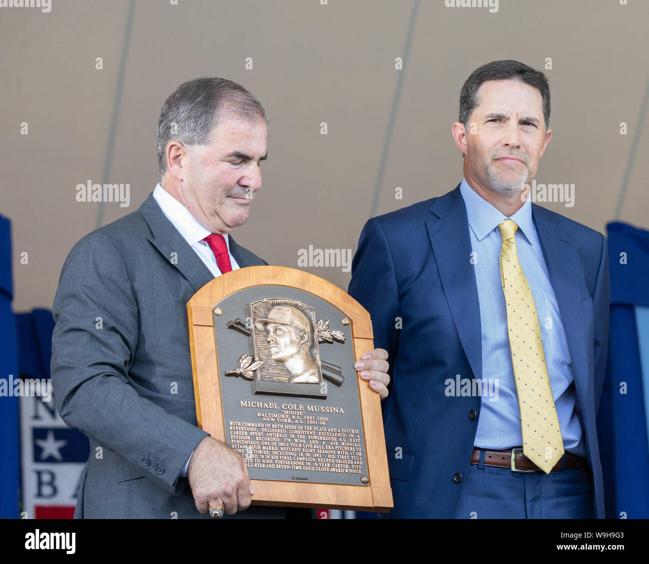 2019 MLB Cooperstown Induktion Zeremonie - Mariano Rivera, Roy Halladay, Edgar Martinez, Harold Baines, Lee Smith eingesetzt in der Baseball Hall of Fame Stockfoto