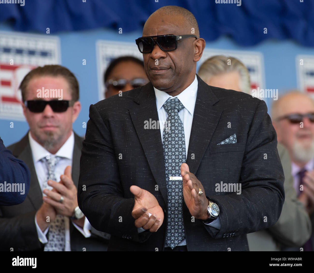 2019 MLB Cooperstown Induktion Zeremonie - Mariano Rivera, Roy Halladay, Edgar Martinez, Harold Baines, Lee Smith eingesetzt in der Baseball Hall of Fame Stockfoto