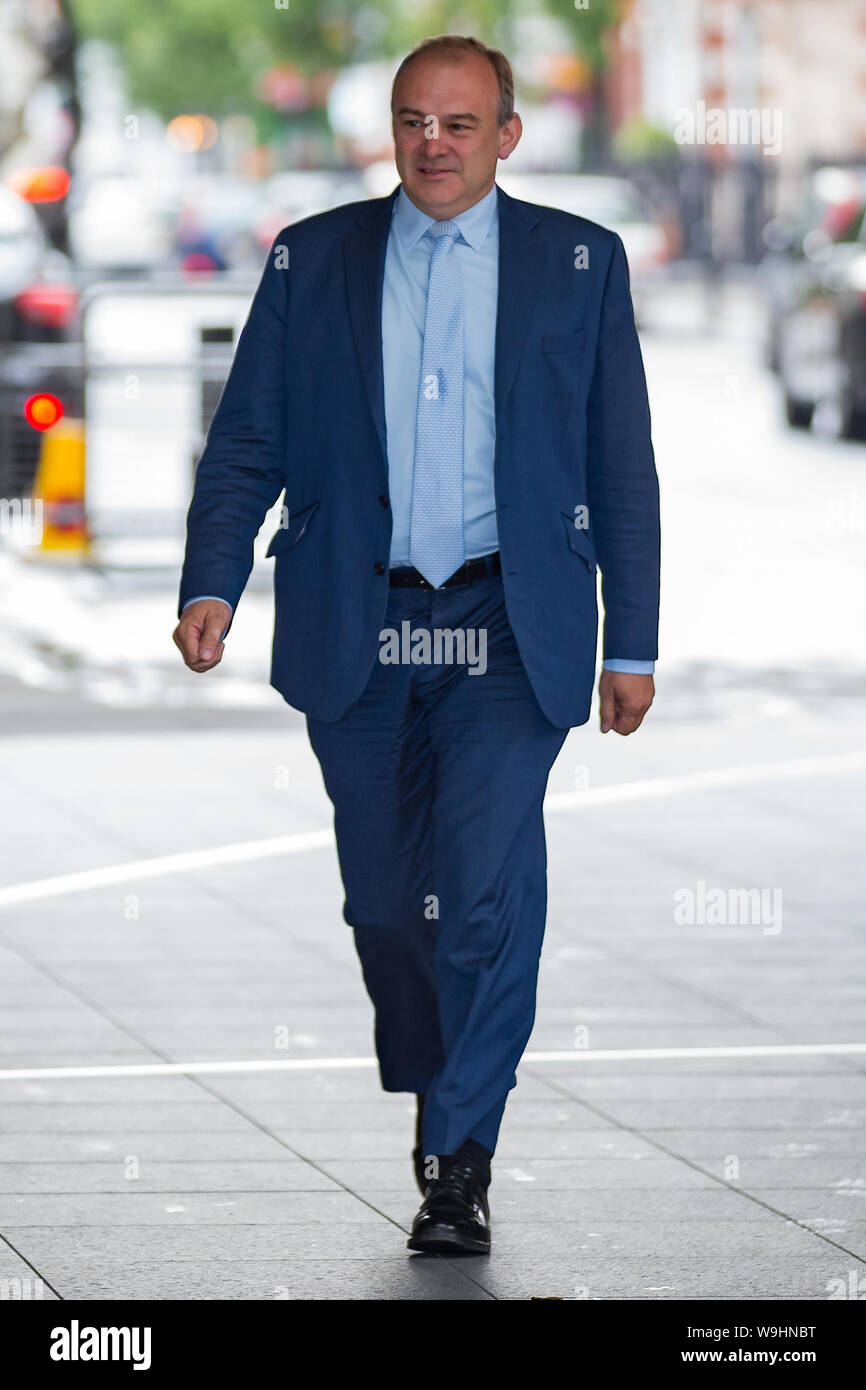 Liberale Demokraten Ed Davey, kommt bei der BBC für die Andrew Marr Show, London, UK Mit: Ed Davey Wo: London, Großbritannien Wann: 14 Aug 2019 Quelle: Wheatley/WANN Stockfoto