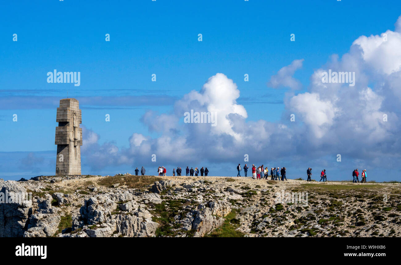 Camaret-sur-Mer, Pointe de Pen-Hir, das Denkmal für die Bretonen des Freien Frankreich, Halbinsel Crozon, Finistère, Bretagne, Frankreich Stockfoto