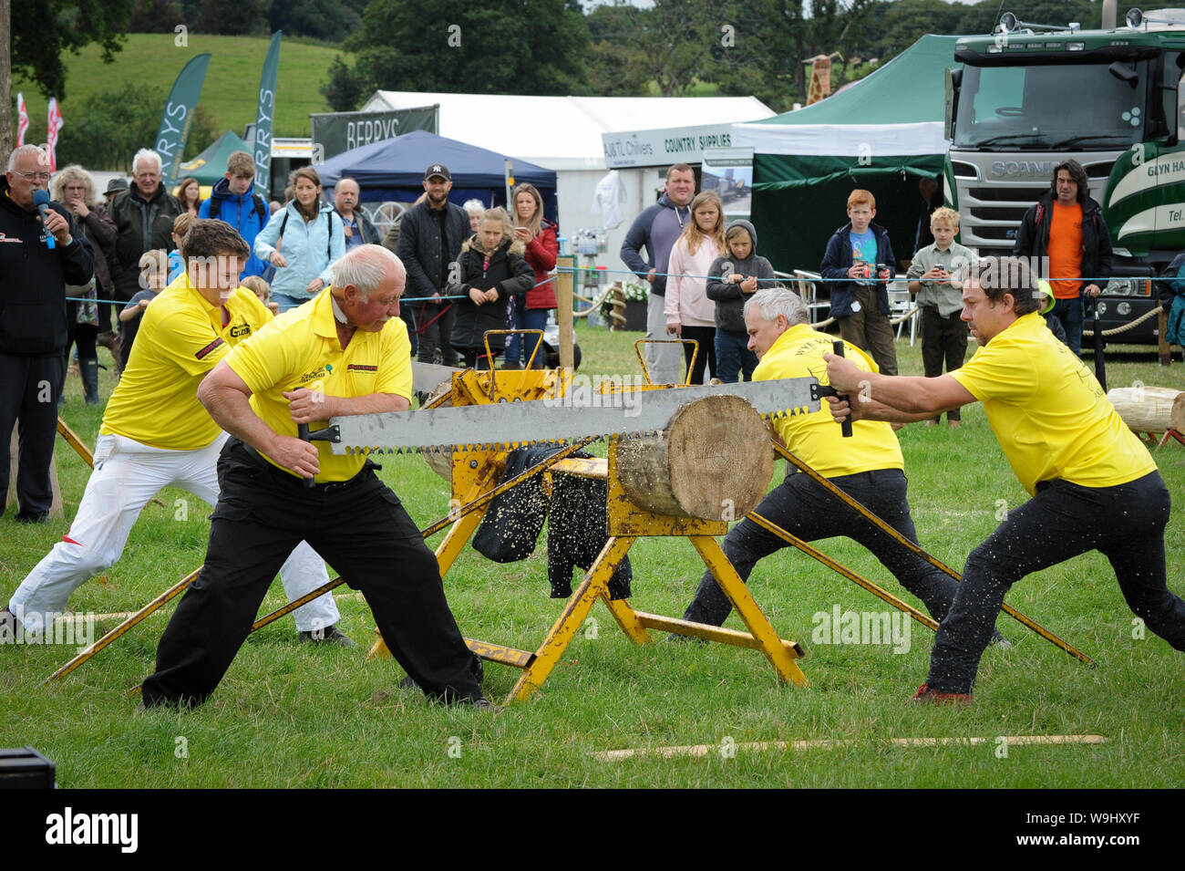 Kington Show 2018 - das Wye Valley Axmen. Stockfoto