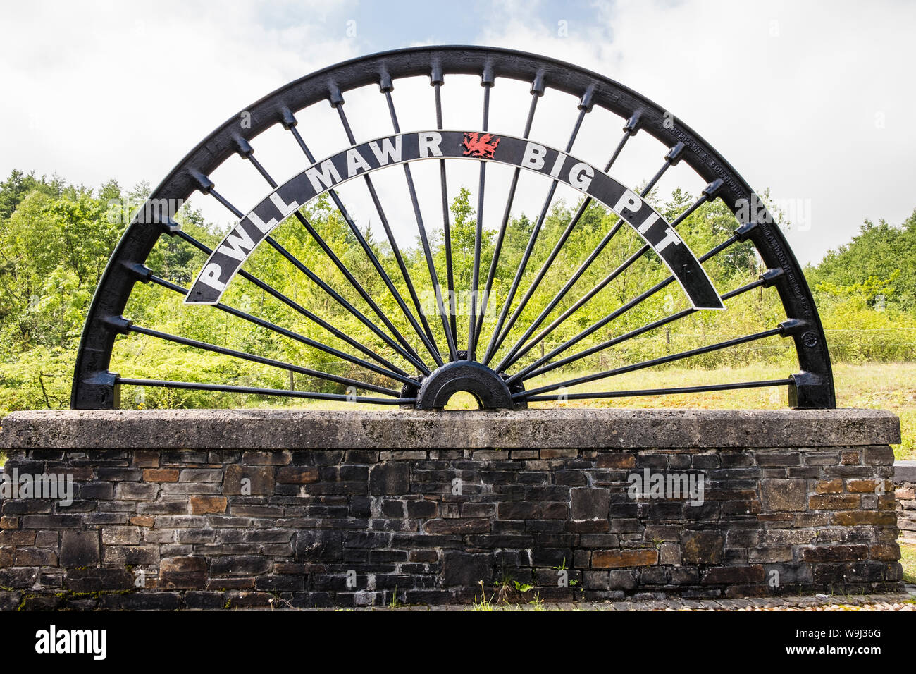 Eingang zu den grossen Pit National Coal Museum, Blaenavon, Kreuzfahrten, South Wales, GB, UK Stockfoto