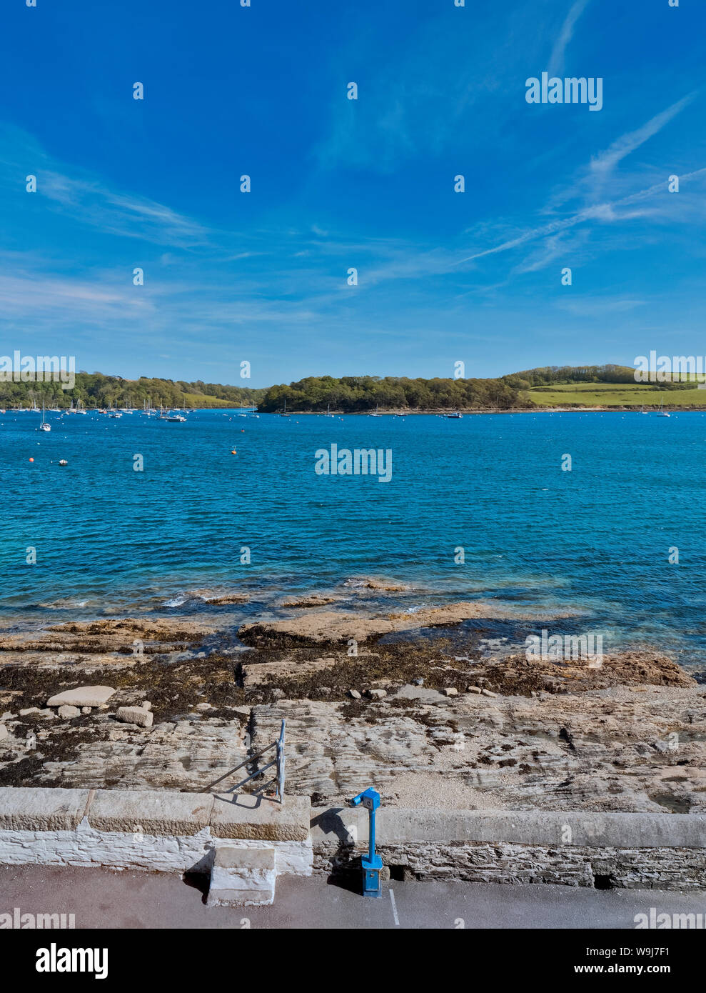 Teleskop, St. Mawes, Cornwall Stockfoto