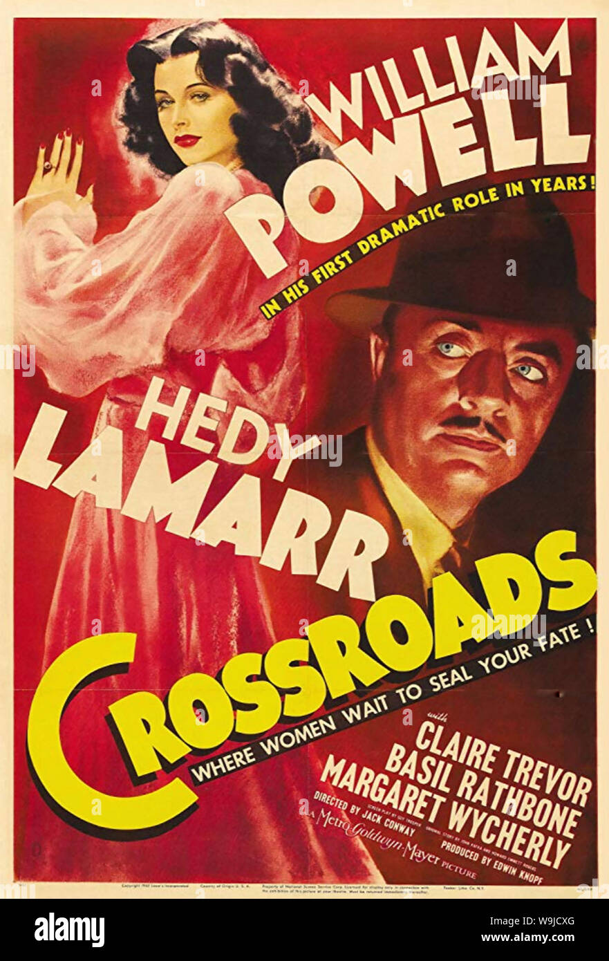 Kreuzung 1942 MGM Mystery Film mit Hedy Lamarr und William Powell Stockfoto