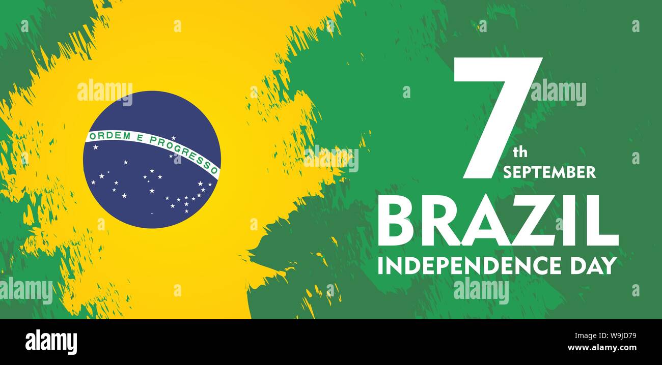 Brasilien Independence Day Feier Grußkarte Abbildung. Stock Vektor