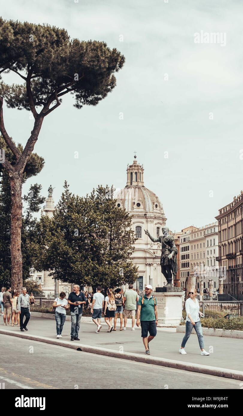 Teile der Altstadt von Rom mit seiner historischen Architektur. Stockfoto
