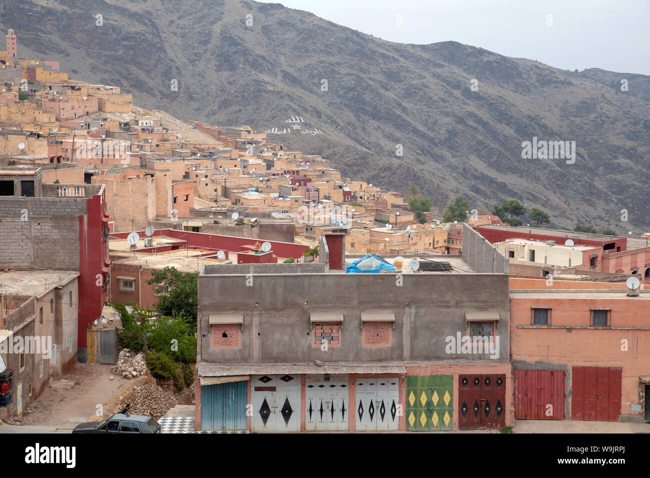 Dorf von Moulay Brahim im Atlasgebirge in Marokko Stockfoto