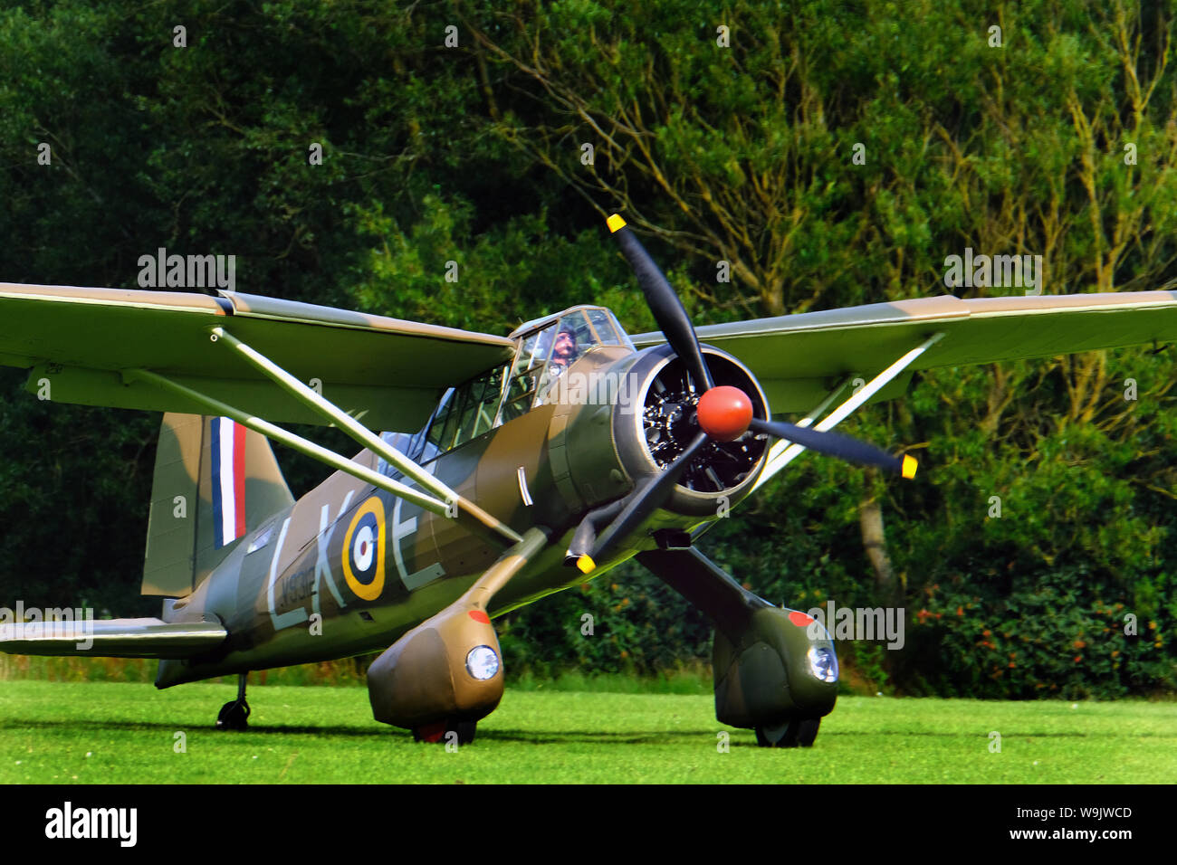 Westland Lysander restauriert Weltkrieg zwei britische Armee Zusammenarbeit Flugzeuge. Stockfoto