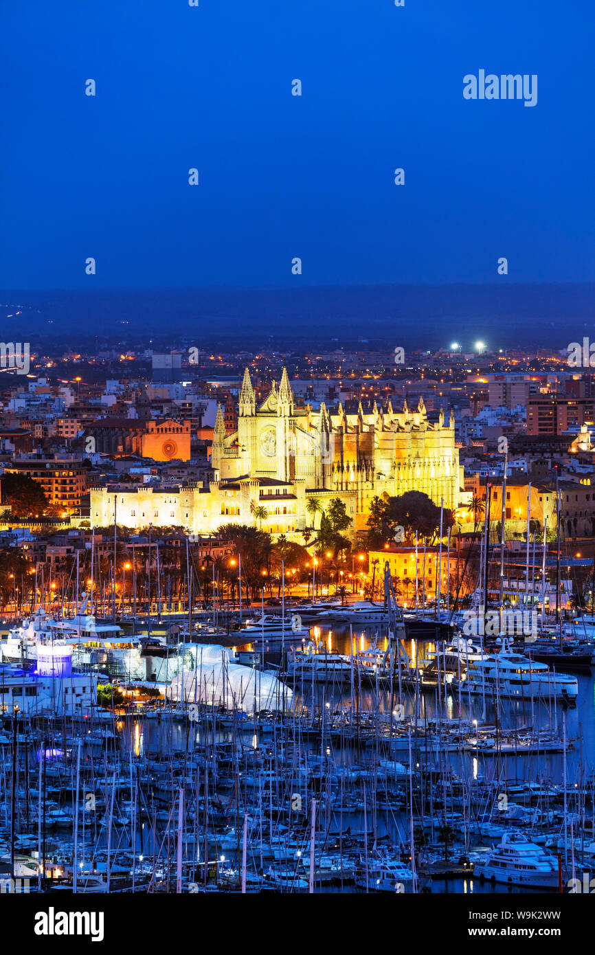 Die Kathedrale La Seu, Palma de Mallorca, Mallorca, Balearen, Spanien, Mittelmeer, Europa Stockfoto