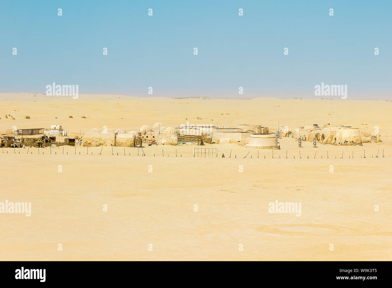 Iconic Dorf als berühmten Star Wars Film in der Sahara in Tunesien verwendet Stockfoto