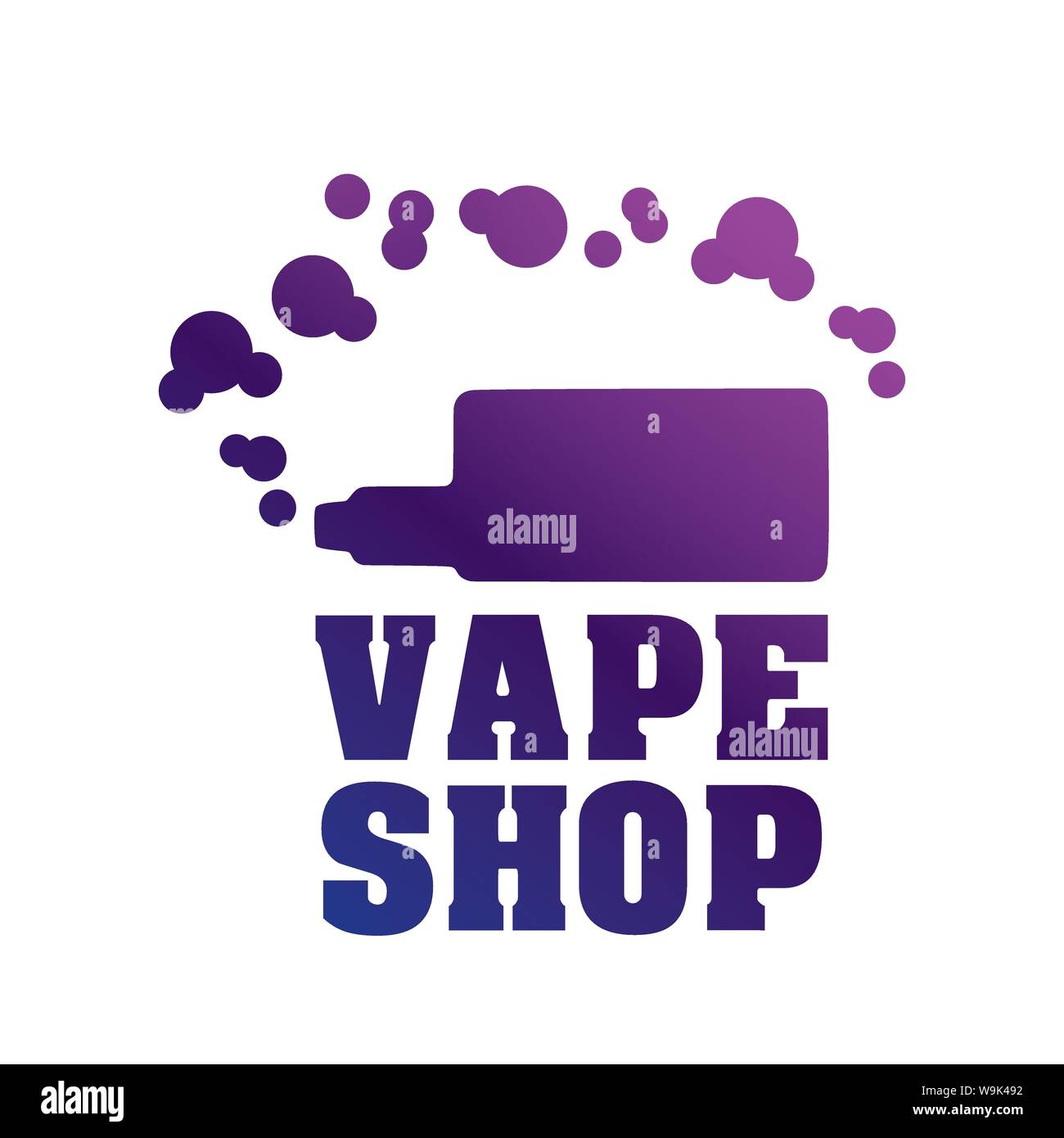 Vektor Logo auf das Thema vaping, elektronische Zigarette Stock Vektor