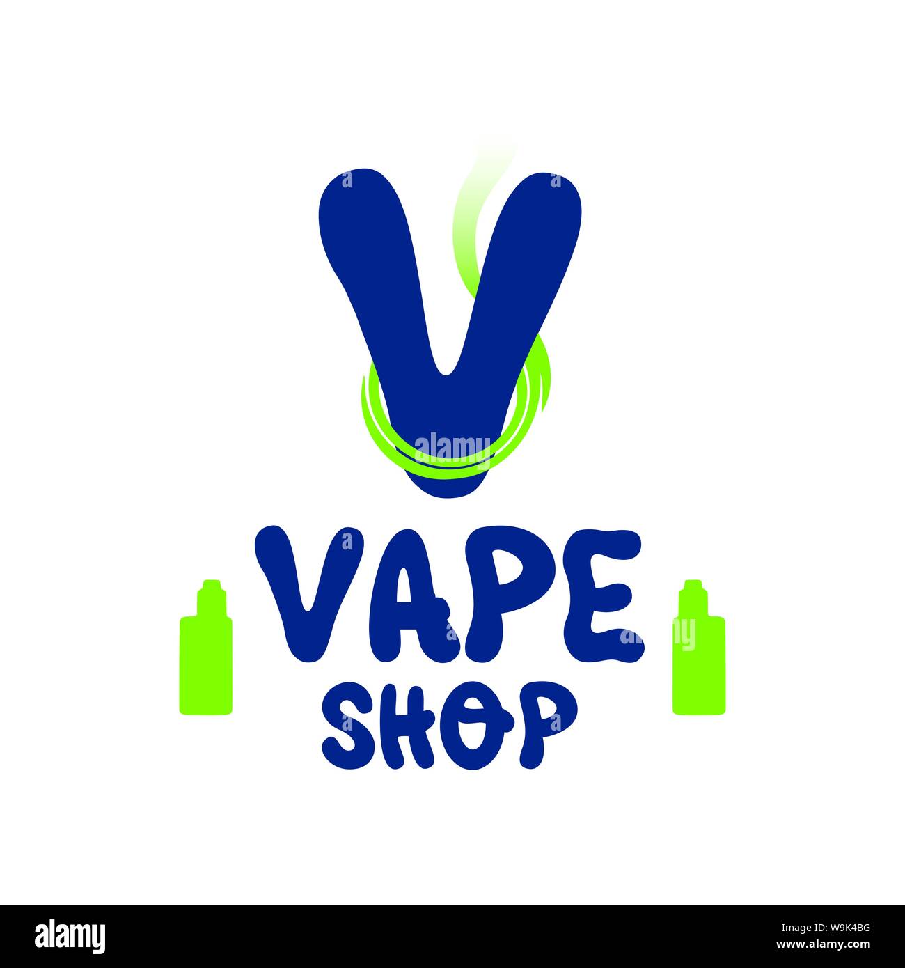 Vektor Logo auf das Thema vaping, elektronische Zigarette Stock Vektor