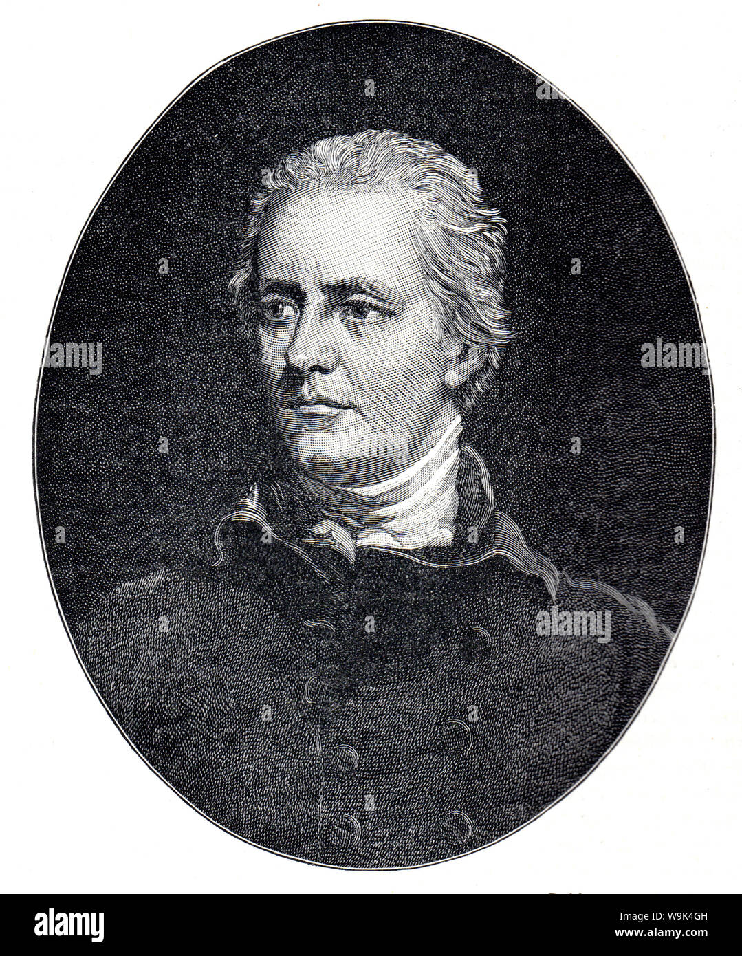 Porträt von William Pitt der Ältere, 1st Earl of Chatham, 1st Earl of Chatham, Schwarz-weiß Illustration; Stockfoto