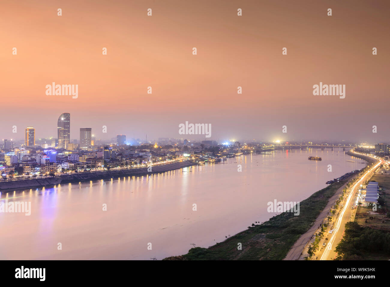 Skyline, Phnom Penh, Kambodscha, Asien, Südostasien, Indochina Stockfoto