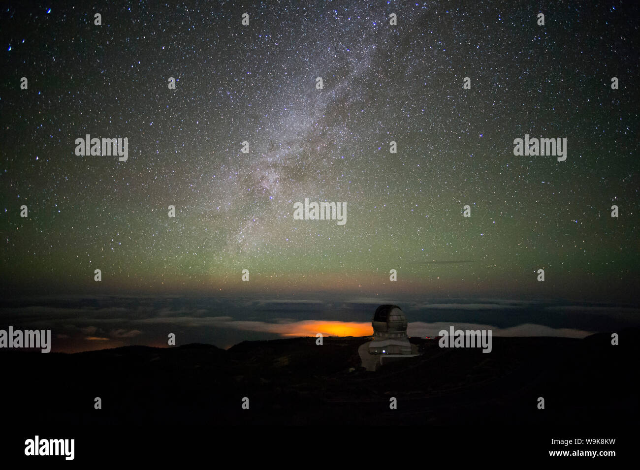 Spaniens Gran Telescopio Canarias, Roque de Los Muchachos Observatorium, Insel La Palma, Kanarische Inseln, Spanien, Europa Stockfoto