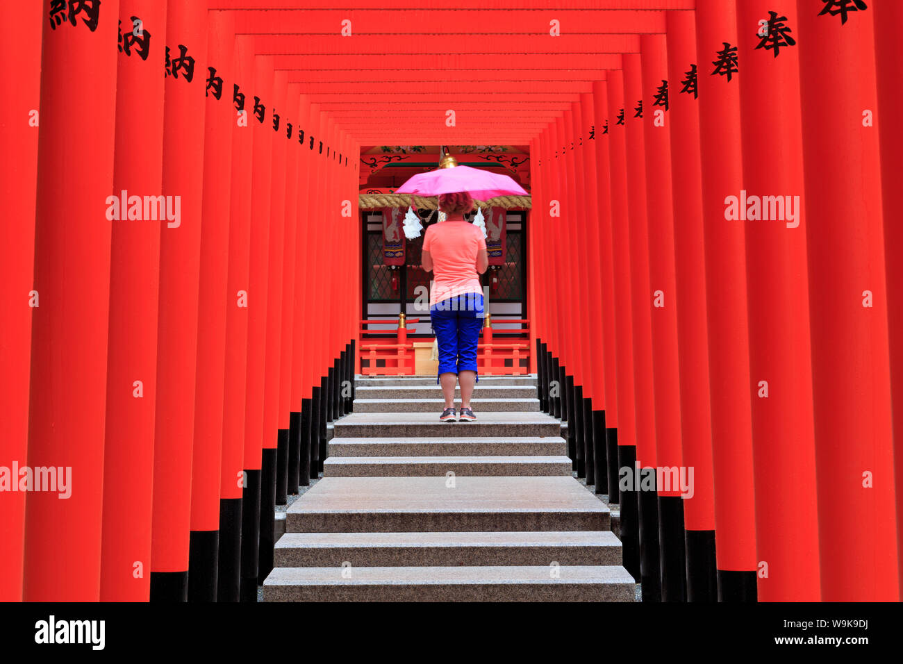 Ikuta Jinja Schrein, um die Stadt Kobe, Insel Honshu, Japan, Asien Stockfoto