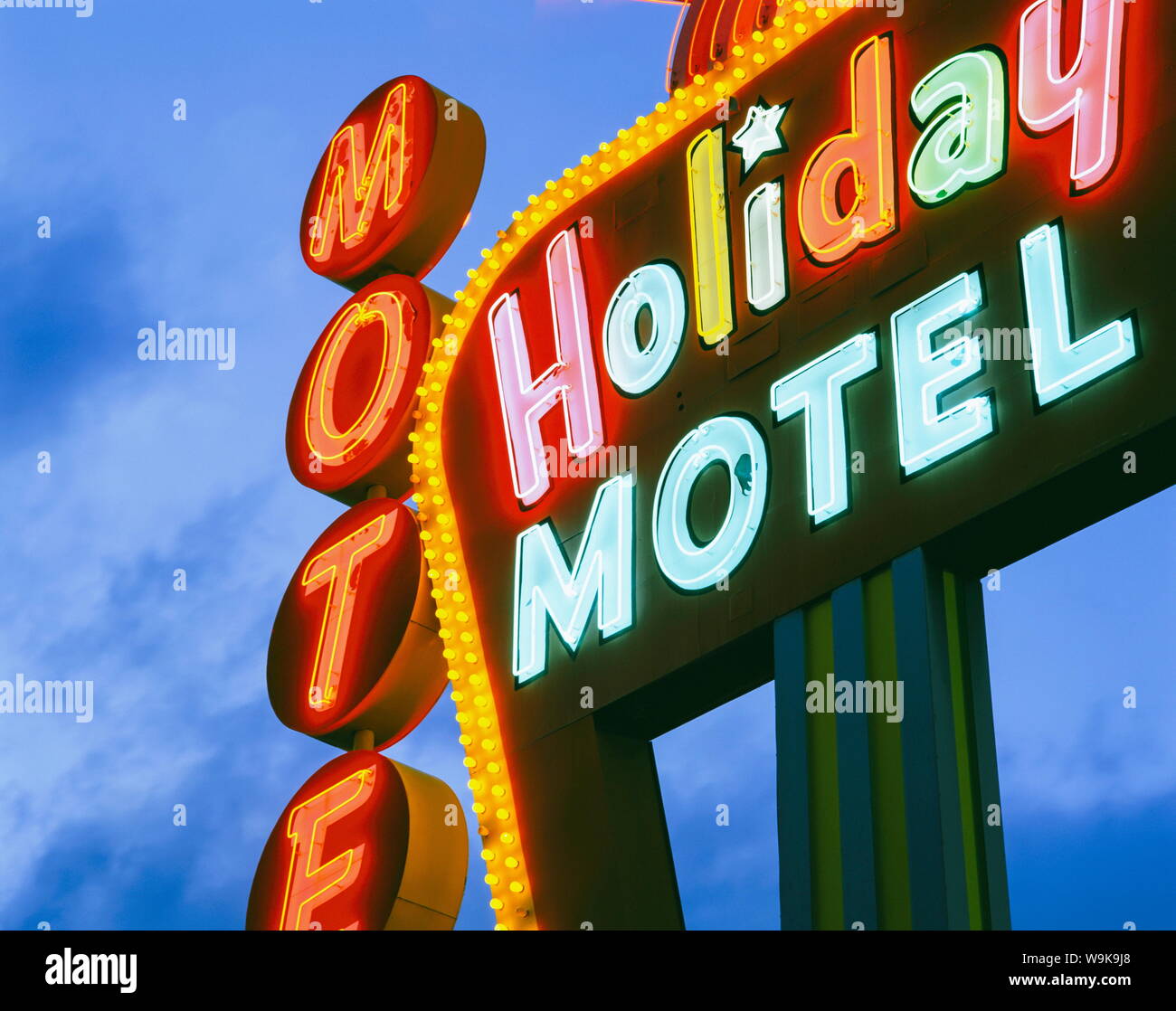 Motel-Schild, Strip, Las Vegas, Nevada, Vereinigte Staaten von Amerika, Nordamerika Stockfoto