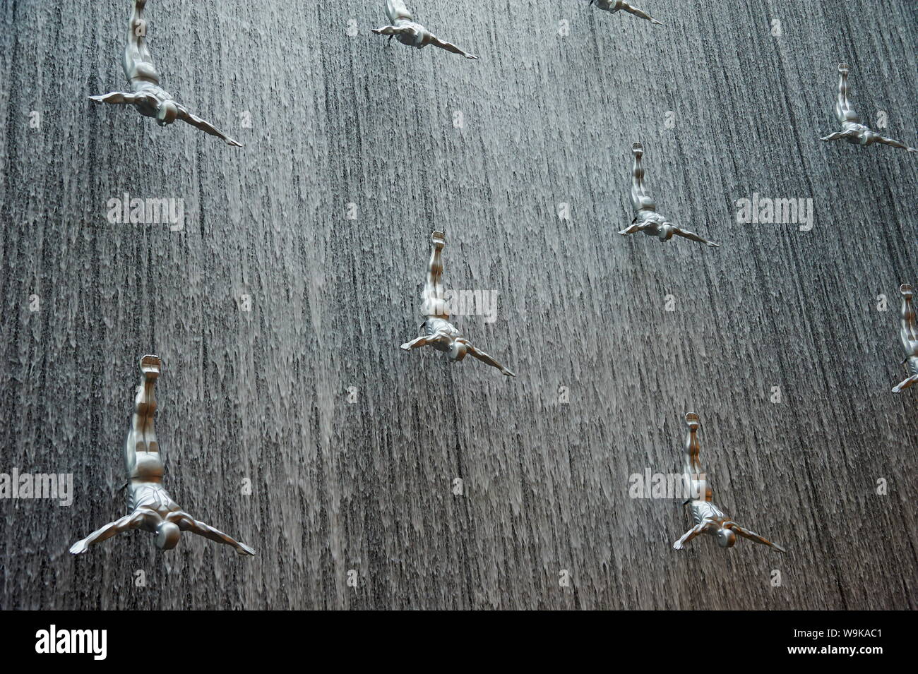 Brunnen von der Mall of Emirates Commercial Center, Dubai, Vereinigte Arabische Emirate, Nahost Stockfoto