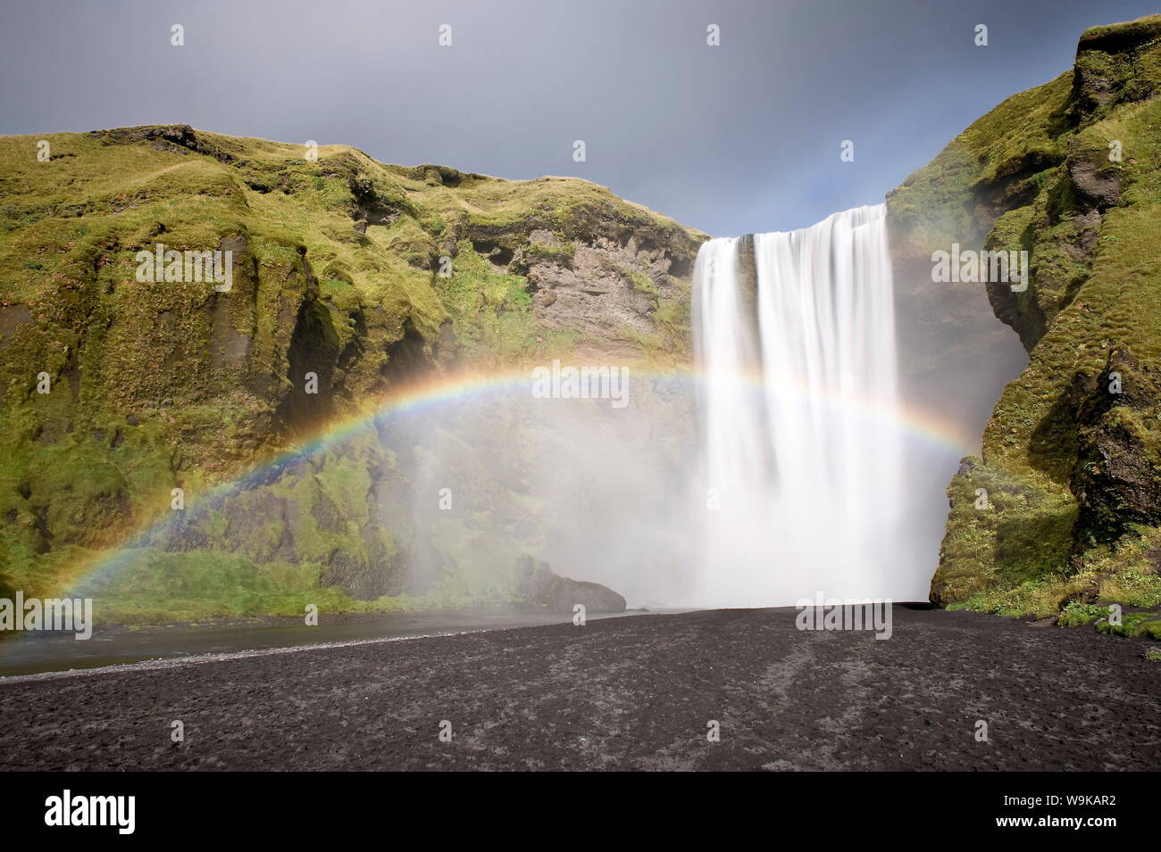 Skogar Wasserfall, Island, Polarregionen Stockfoto