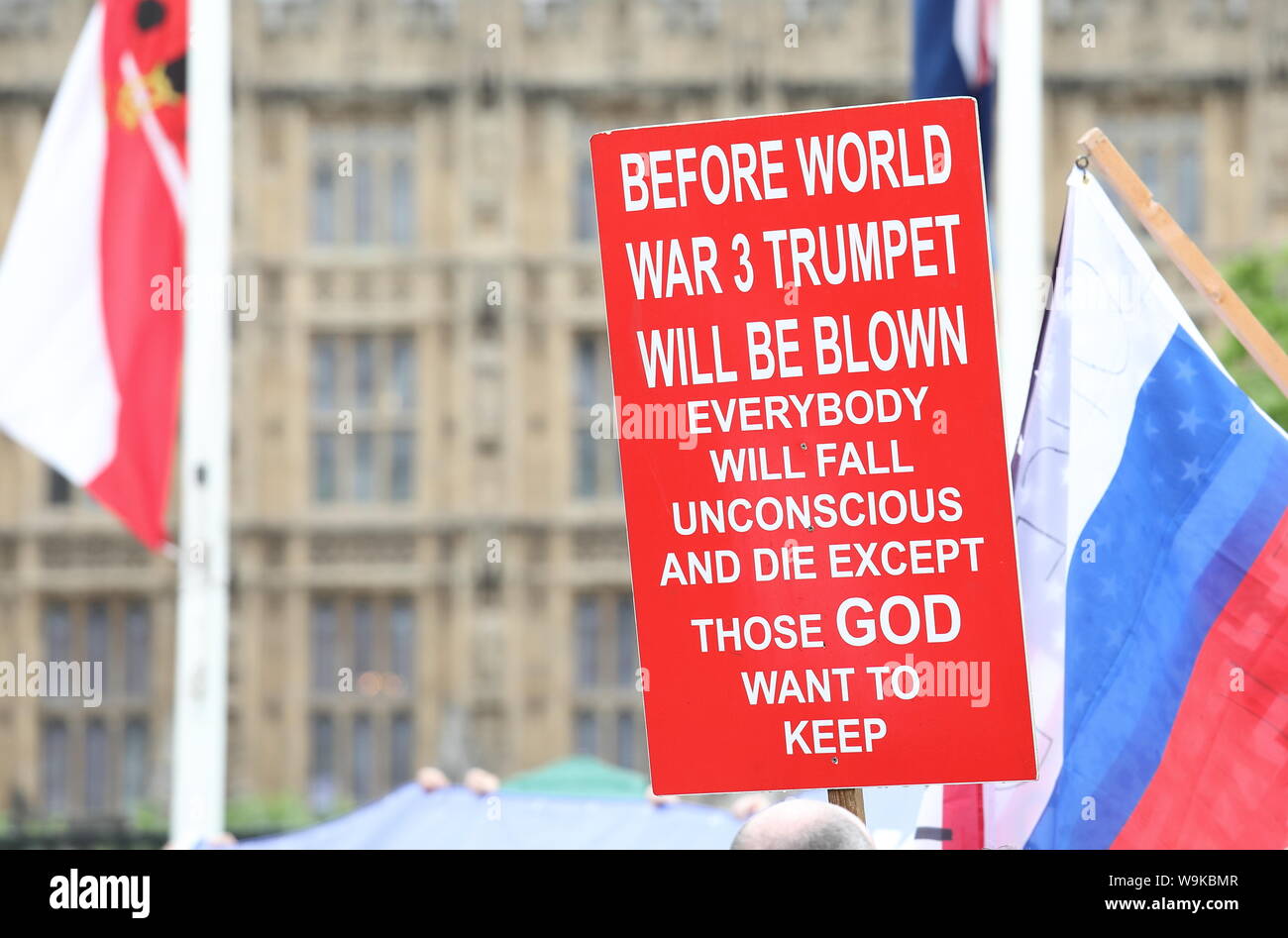 Protest gegen Donald Trump Besuch in London, Großbritannien Stockfoto