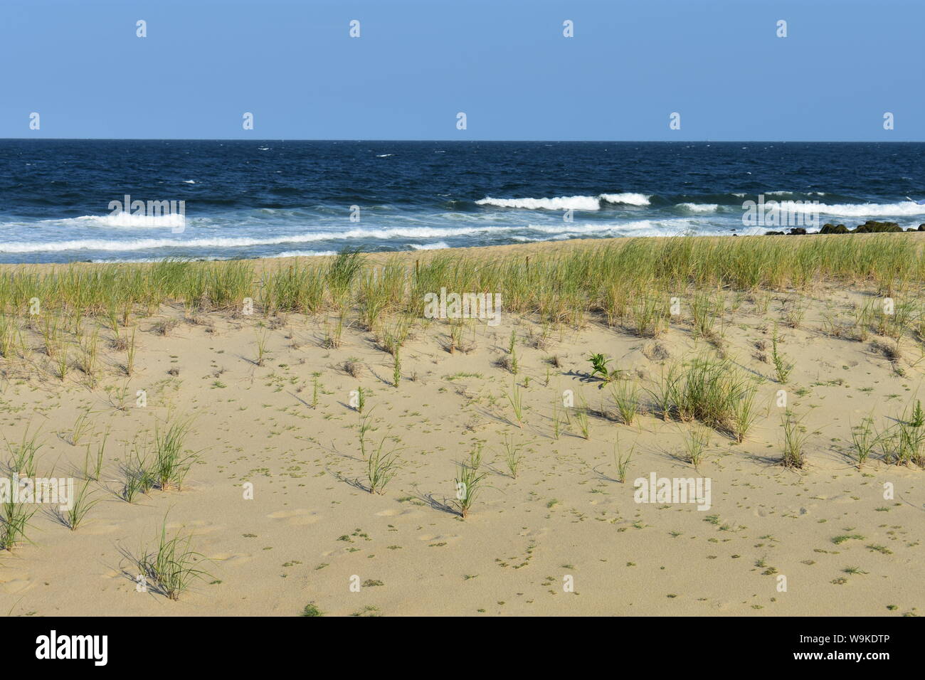 Ocean Waves at Sea Girt, ein New-jersey Strand, auf einem sonnigen Juli Tag-05 Stockfoto