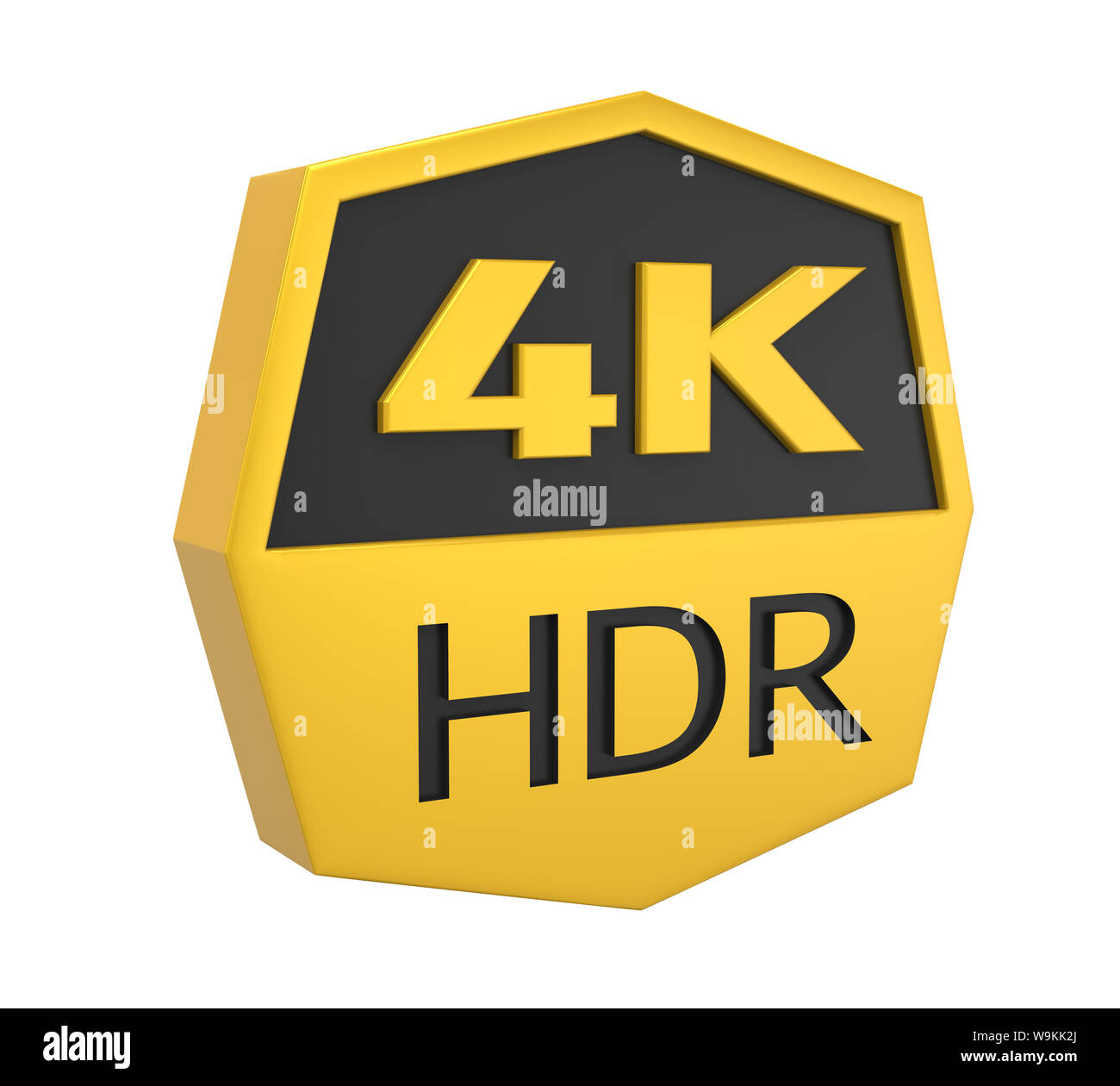 4K HDR-Zeichen isoliert Stockfoto