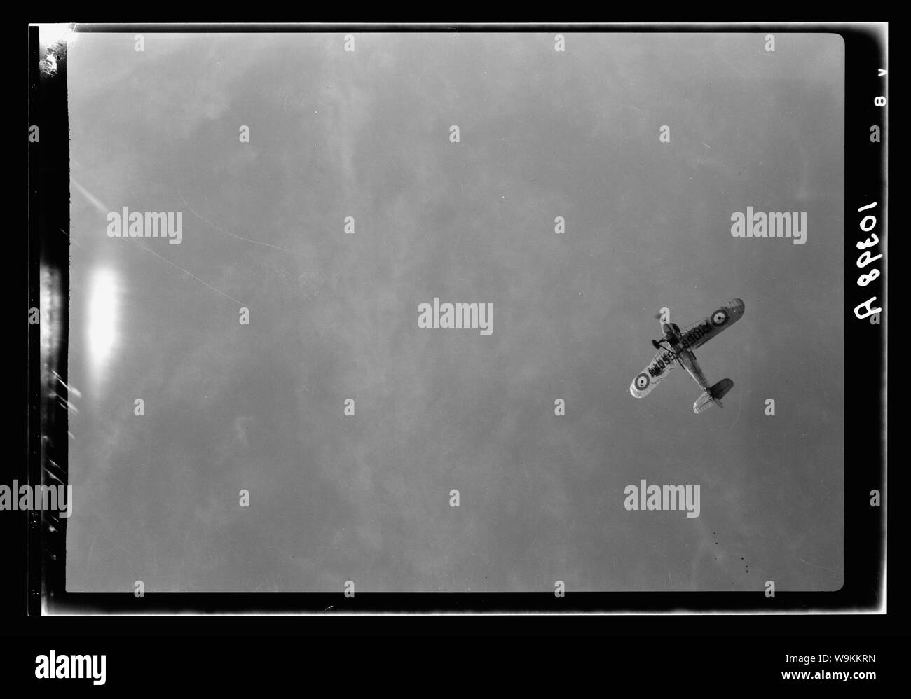 Ein RAF Hawker Hardy über Jerusalem Stockfoto