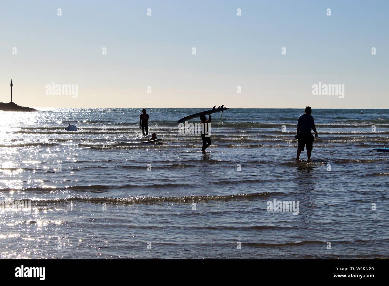 Sun Reflexion auf das Meer Stockfoto