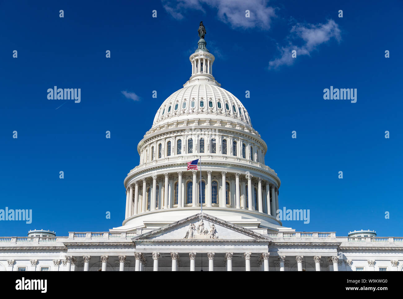 Ein Bild des United States Capitol. Stockfoto