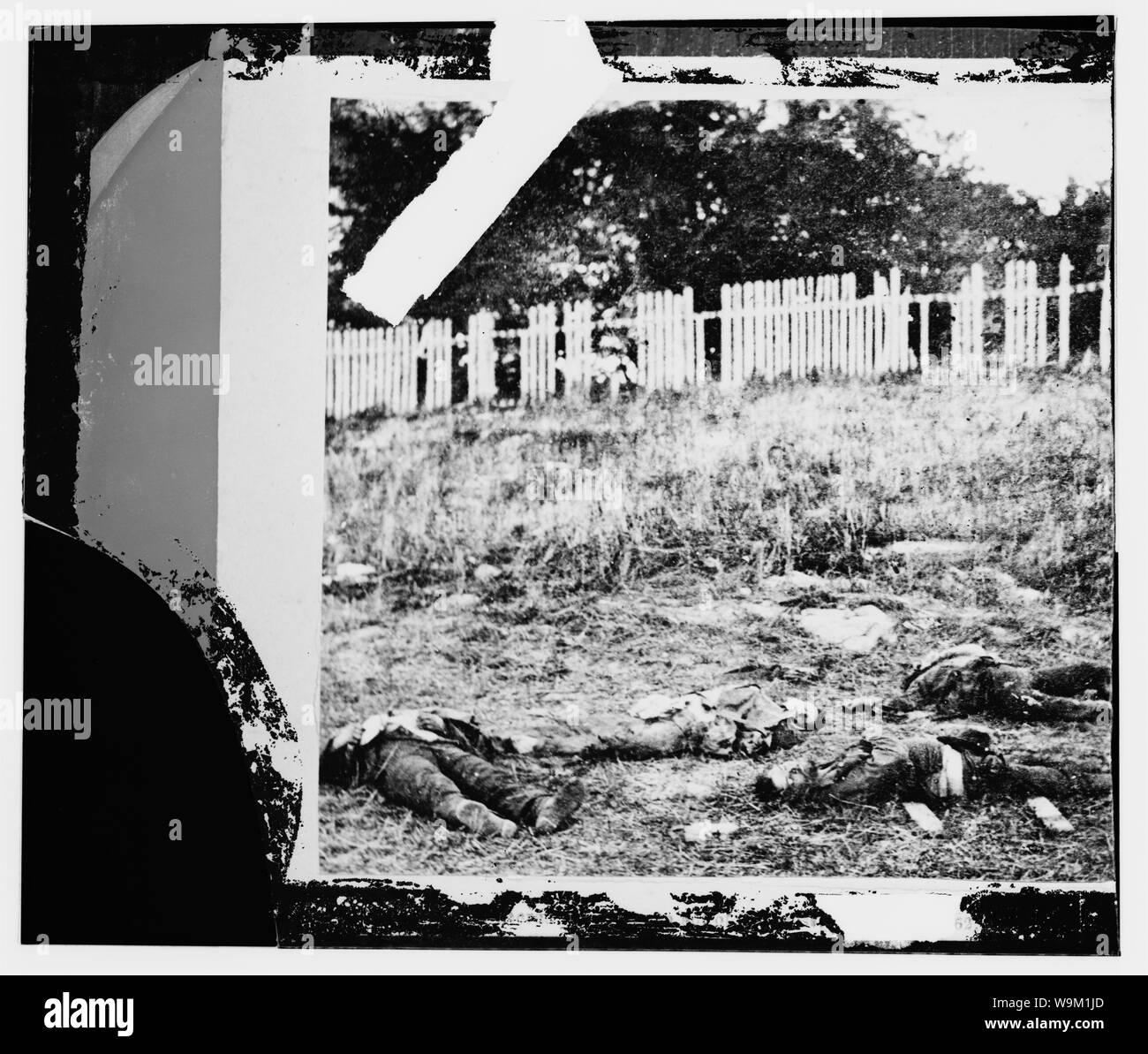 Antietam, Maryland. Tote Soldaten auf dem Schlachtfeld Stockfoto