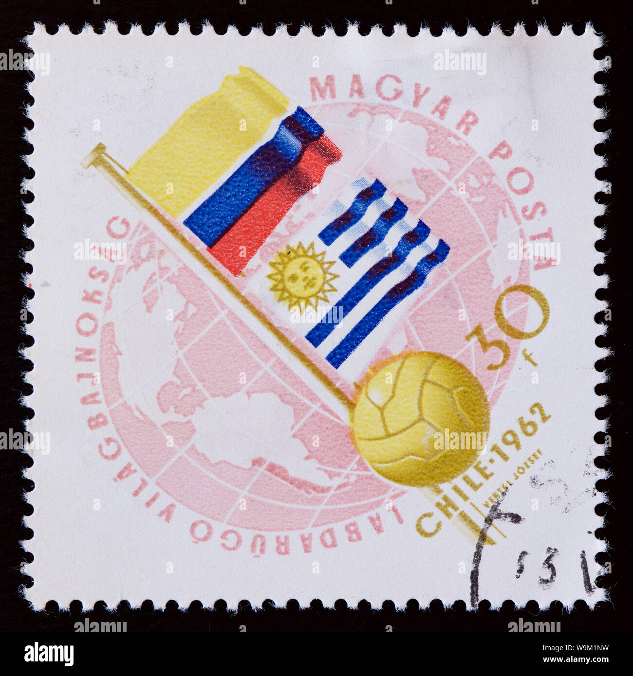 Ungarn Briefmarke - Fußball-WM 1962, Chile Stockfotografie - Alamy