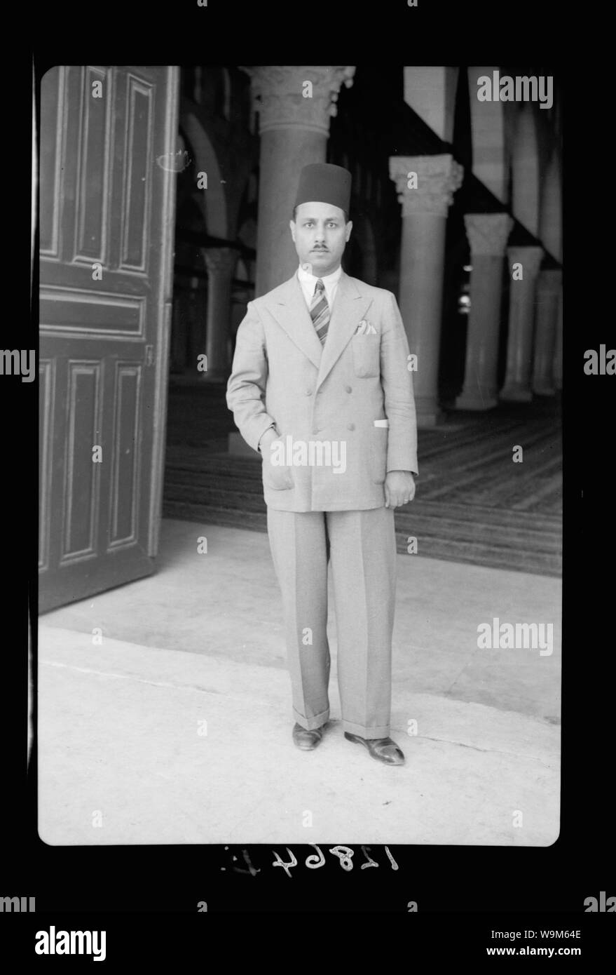 Arabische Architect bei der Moschee el Aksa [d. h., al-Aqsa], Abdel Fatah Hilmi Bey Stockfoto