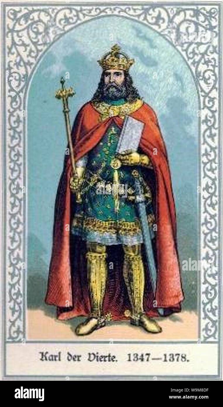 Die deutschen Kaiser Karl IV. Stockfoto