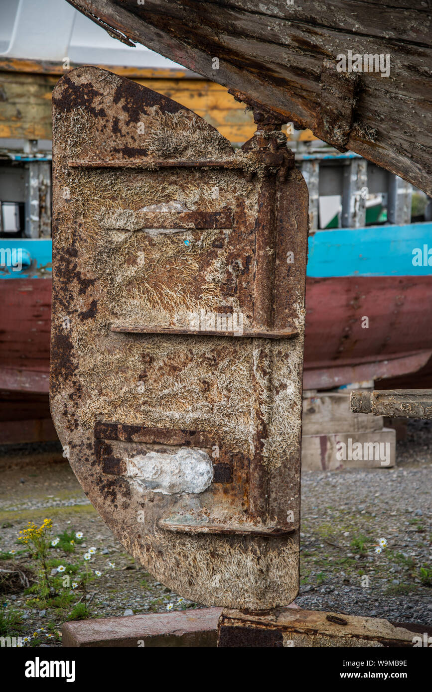 Rusty Ruder Stockfoto