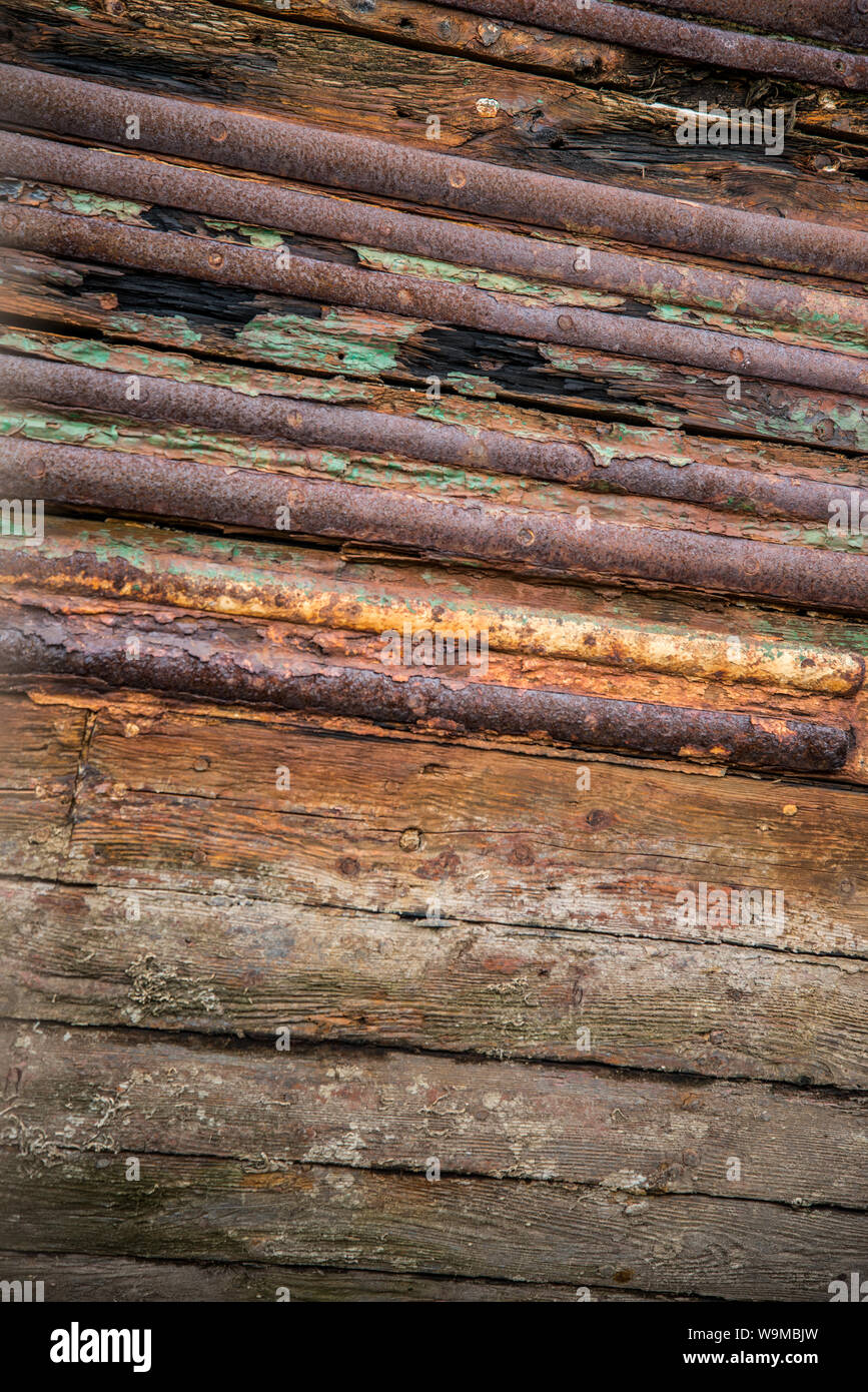 Detail der Rost Boot Stockfoto