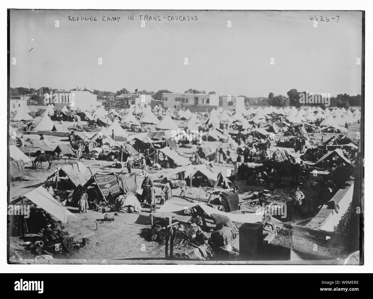 Armenische Flüchtlinge in Relief Committee Zelte, Aintab Stockfoto