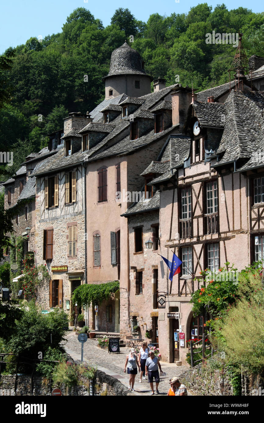 Conques Abtei, Frankreich Stockfoto