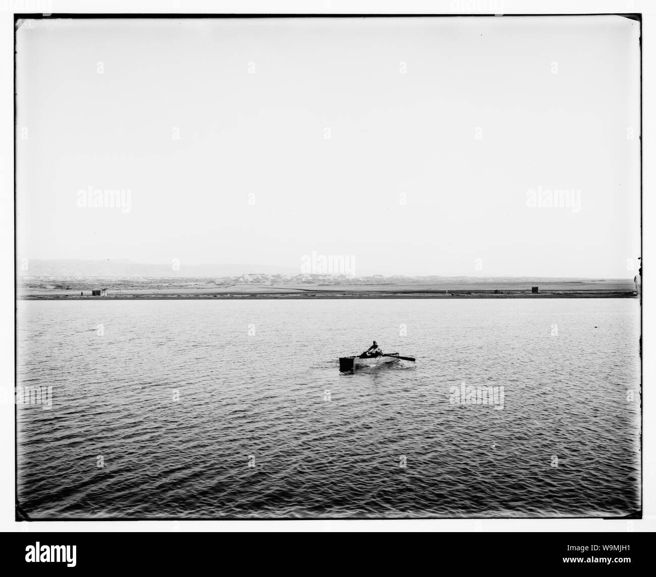 Um das Tote Meer (Bahr Lut). Nordende des Toten Meeres Stockfoto