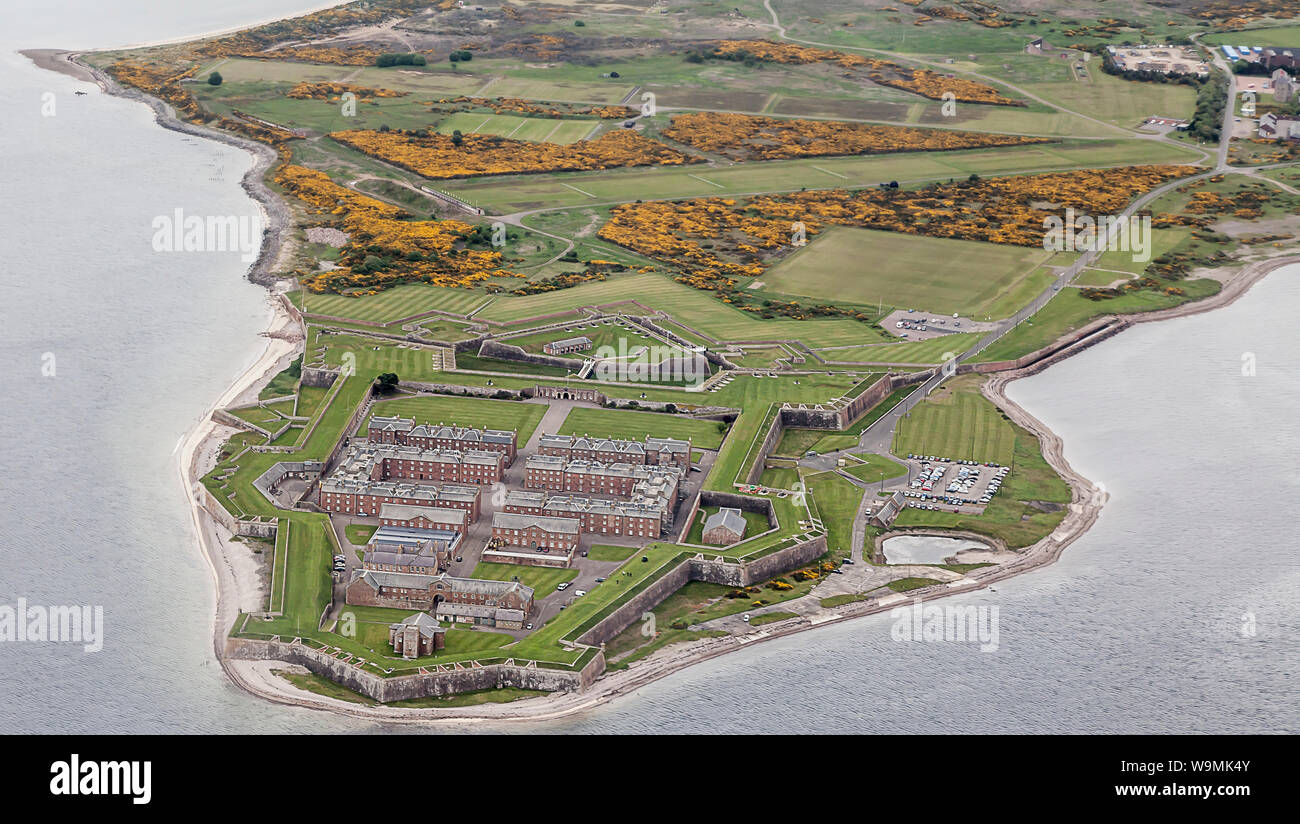 Luftbild Fort Geoge in Ardersier auf der Morray Firth Stockfoto