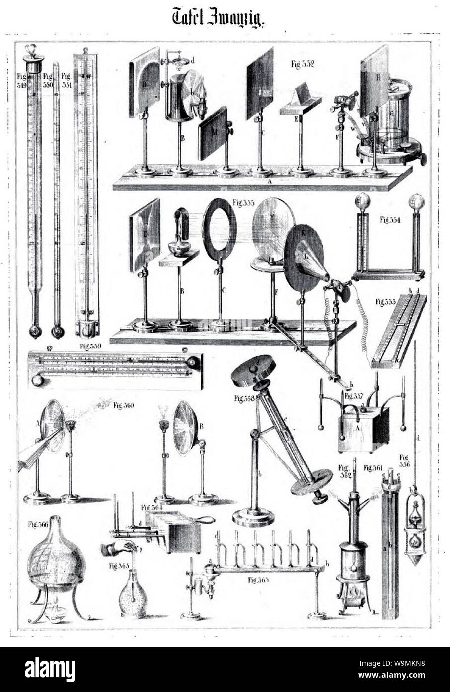 Sterben Experimental-Physik, 1850, Tafel 20. Stockfoto