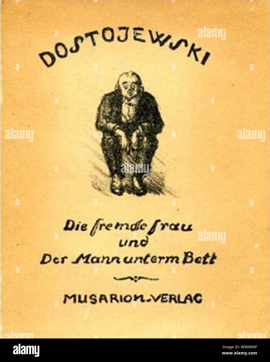 Fremde Frau und der Mann unterm Bett 1920 sterben. Stockfoto