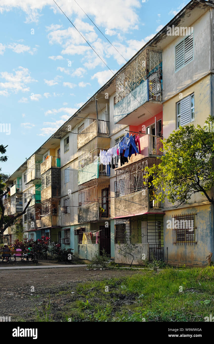 Bunte Block von Häusern in Kuba Stockfoto
