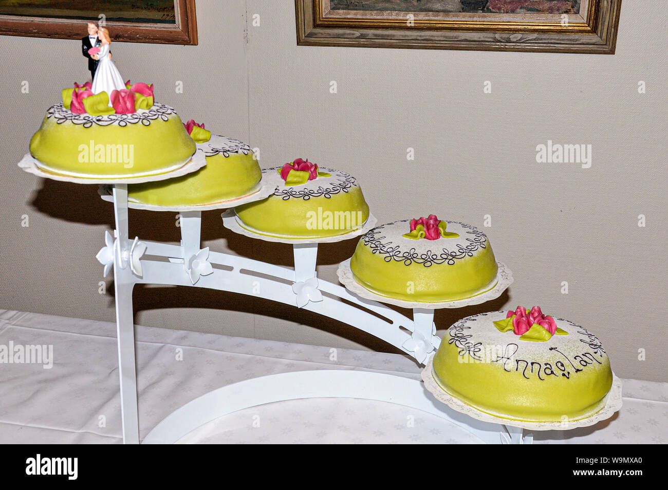 Schwedische Prinzessin Kuchen auch bekannt als princesstarta ist einer ...