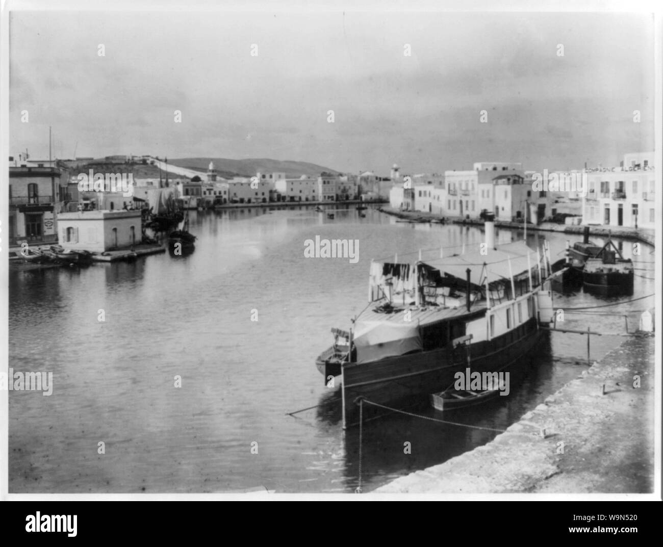 Becken, oder inneren Hafen, der Altstadt von Biserte [d. h. Bizerta, Tunesien] Stockfoto