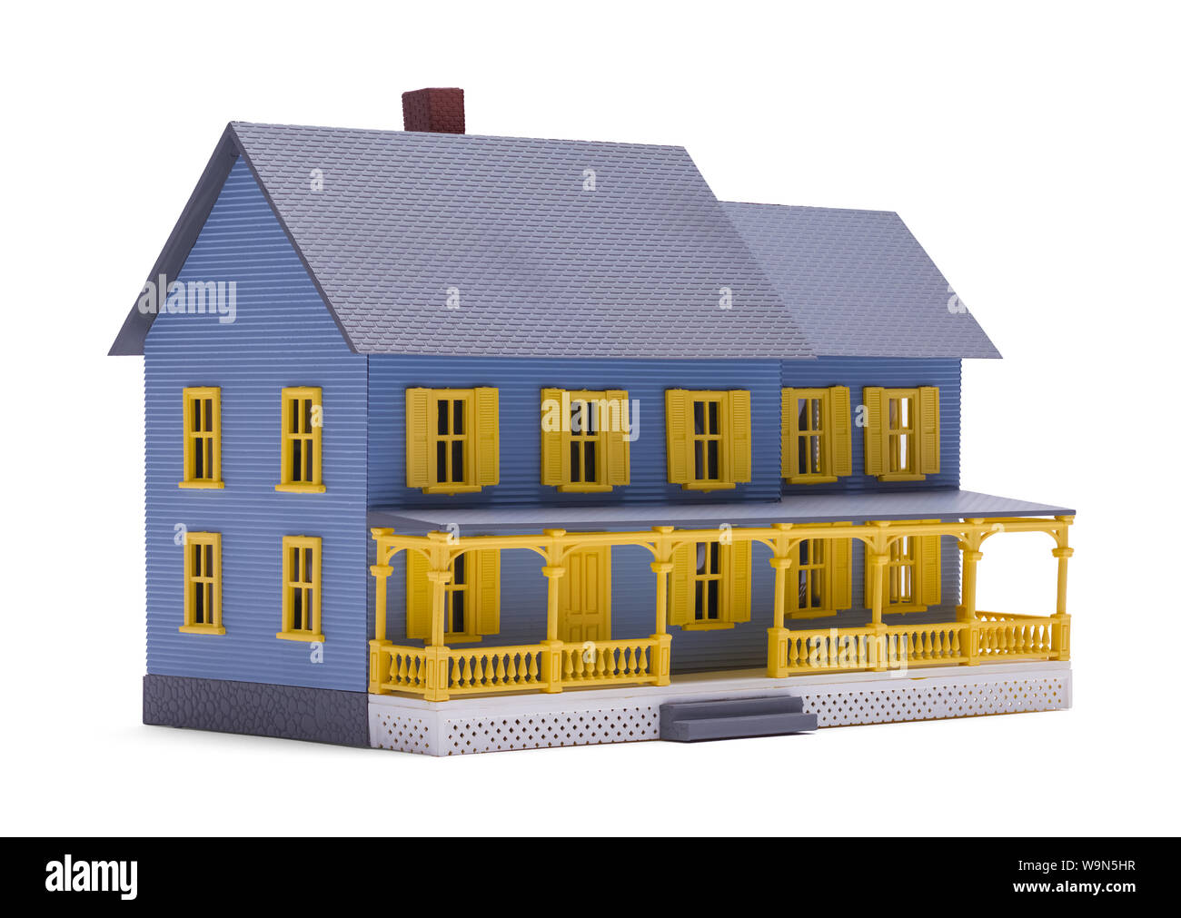 Vordere Haus Modell isoliert auf weißem Hintergrund. Stockfoto