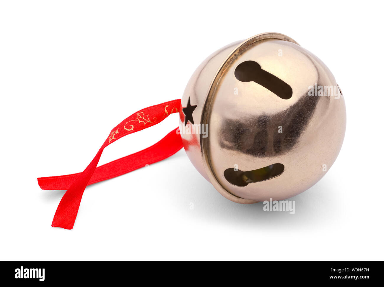 Weihnachten Jingle Bell isoliert auf weißem Hintergrund. Stockfoto