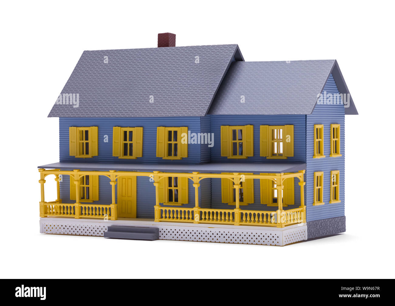 Landhaus Modell isoliert auf weißem Hintergrund. Stockfoto