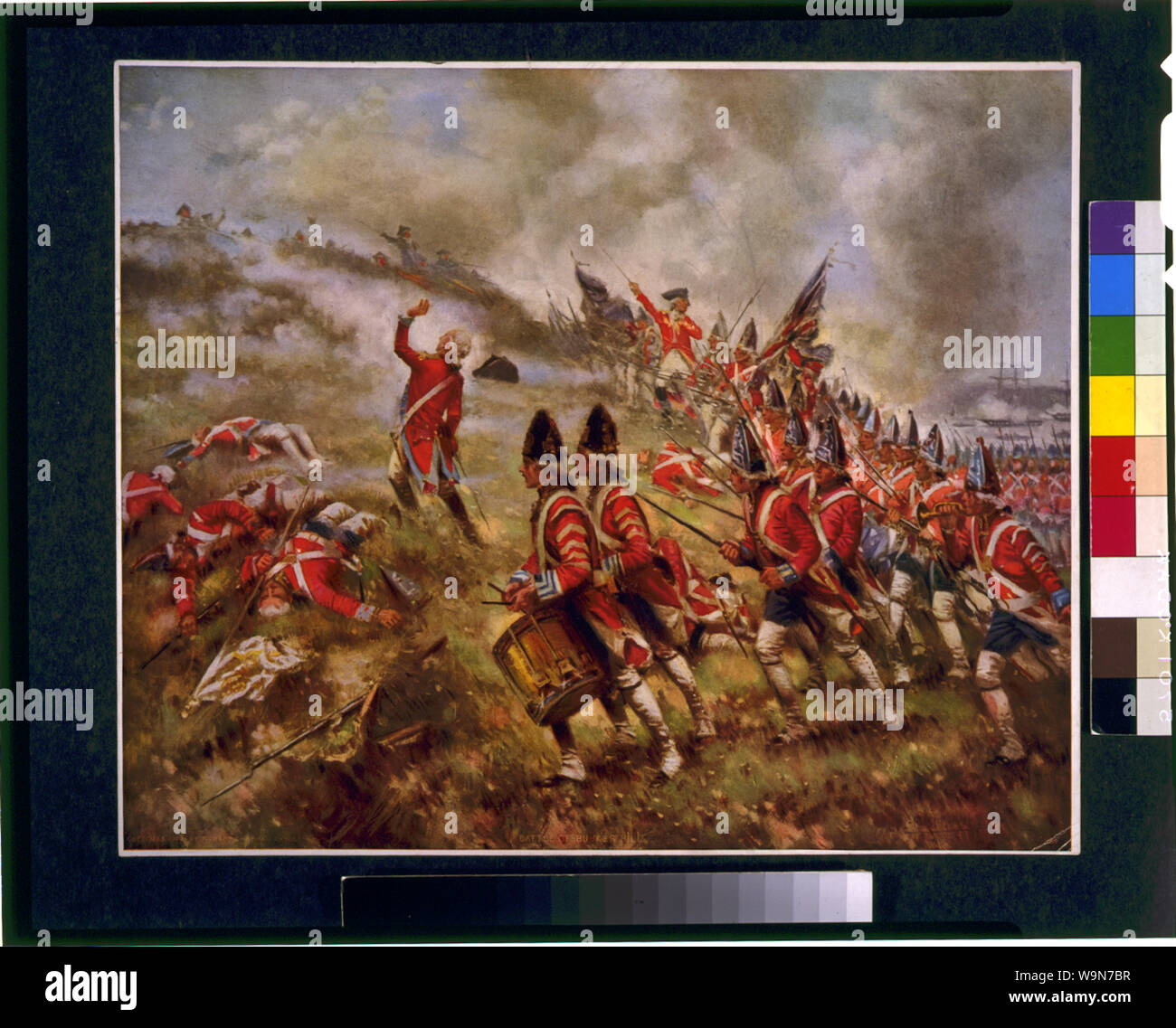 Schlacht von Bunker Hill/E.Percy Moran. Stockfoto