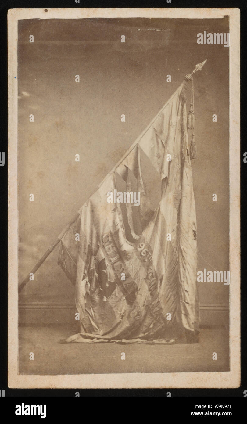 Schlacht gebeutelten regimental Flagge von 96 Illinois Infanterie Regiment] / J.H. & C.E. Porter, Fotografen Stockfoto