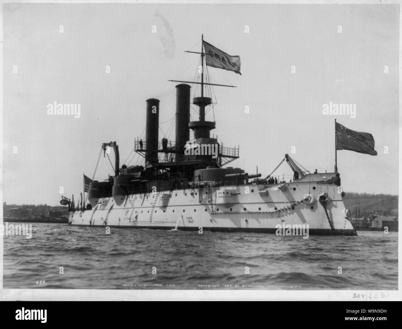 Schlachtschiff IOWA, U.S.N. Stockfoto